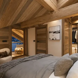Bedroom at Le Reflet des Cimes